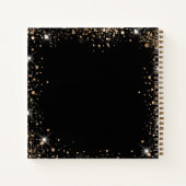 Carnet Citation inspirante de diamants de photo noir (Dos)