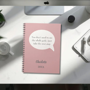 Carnet Citation inspirante de dusty rose rose ivoire
