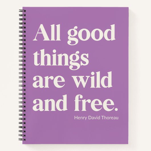 Carnet Citation Inspirante de Positivité Sauvage et Libre (Devant)