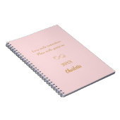 Carnet Citation inspirante en or rose (Côté Droit)