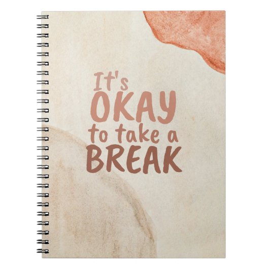 Carnet Citation inspirante Il est bon de faire une pause (Devant)