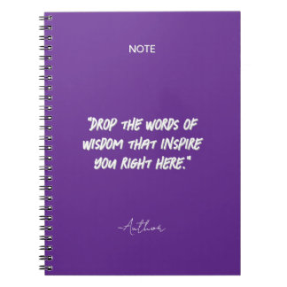 Carnet Citation Inspirante Minimaliste