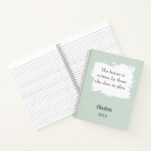 Carnet Citation inspirante verte Sage (Intérieur)