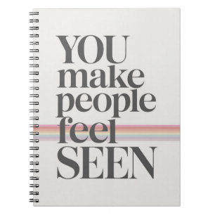 Carnet Citation Inspirante Vous Faites Sentir Les Gens Vu
