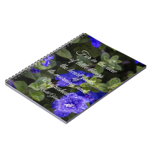 Carnet Citation inspirée de Blue Nwarf Morning Glory (Côté gauche)