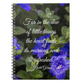 Carnet Citation inspirée de Blue Nwarf Morning Glory (Devant)