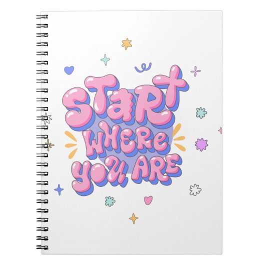 Carnet Citation Lettre Bulle Colorée (Devant)