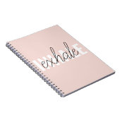 Carnet Citation moderne Pastel Pink Inhale Exhale (Côté Droit)