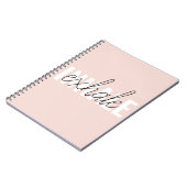 Carnet Citation moderne Pastel Pink Inhale Exhale (Côté gauche)