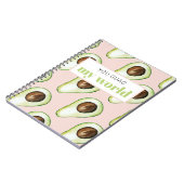 Carnet Citation Moderne Pastel Rose Et Vert Avocado Amusa (Côté gauche)