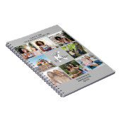 Carnet Citation Monogramme 8 Photo Collage Gris (Côté Droit)