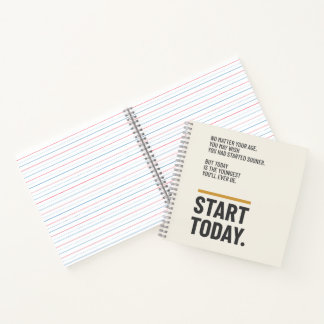 Carnet Citation Motivante Minimaliste pour Commencer Aujo