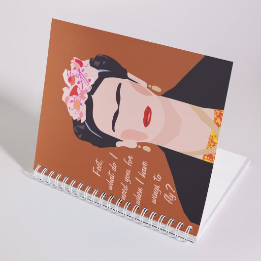 Carnet Citation Motivation Frida Kahlo Illustration Femme