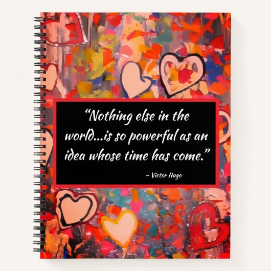 Carnet Citation motivationnelle avec Multimedia Heart Art (Devant)