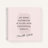 Carnet Citation Motivationnelle de pointe rose (Devant)