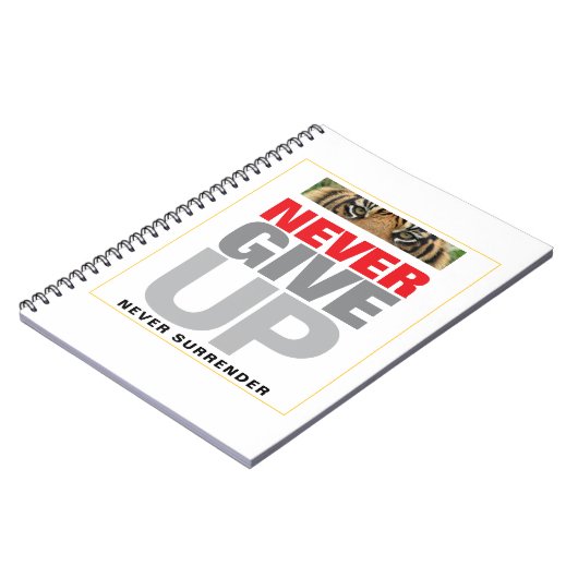 Carnet Citation Motivationnelle N'abandonne jamais abando (Côté gauche)