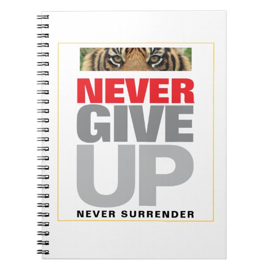 Carnet Citation Motivationnelle N'abandonne jamais abando (Devant)