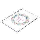 Carnet Citation Motivationnelle Pink Blanc Bleu Floral Wr (Côté gauche)