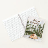 Carnet Citation personnalisée Aquarelle Camping dans la n (Intérieur)