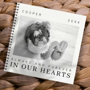 Carnet Citation Pet Memorial Simple Modern Chic Photo