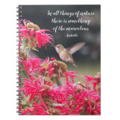 Carnet Citation philosophique Aristote de colibri (Devant)