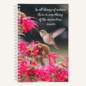 Carnet Citation philosophique Aristote de colibri (Recto)