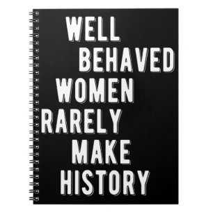 Carnet Citation RBG : Les Femmes Bien Comportées Font Rar