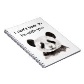 Carnet Citation Romantique Moderne Avec Panda Noir Et Bla (Côté Droit)