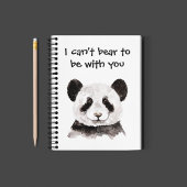 Carnet Citation Romantique Moderne Avec Panda Noir Et Bla