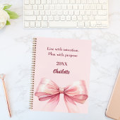 Carnet Citation ruban rose