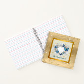 Carnet Citation Transformée Cœur et Papillons Bleus (Intérieur)