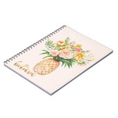 Carnet Citation Tropicale Fleurie de l'Or de l'Ananas Cro (Côté gauche)