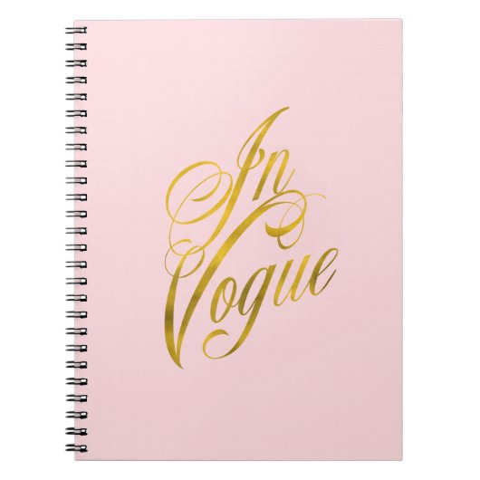 Carnet Citation Vogue Faux Gold Foil Métallurgie (Devant)