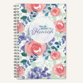 Carnet Citation Vous êtes censé fleurir le modèle floral (Recto)