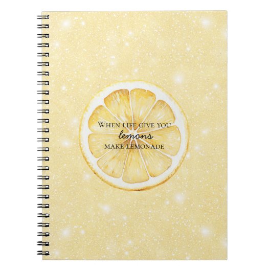 Carnet Citation White Life Vous Donne Des Citrons (Devant)