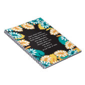 Carnet Citations de bonheur avec Motif Fleur de marguerit (Côté Droit)