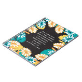 Carnet Citations de bonheur avec Motif Fleur de marguerit (Côté gauche)