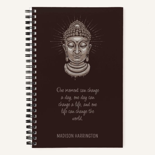 Carnet Citations de nom et de bouddha personnalisés (Recto)
