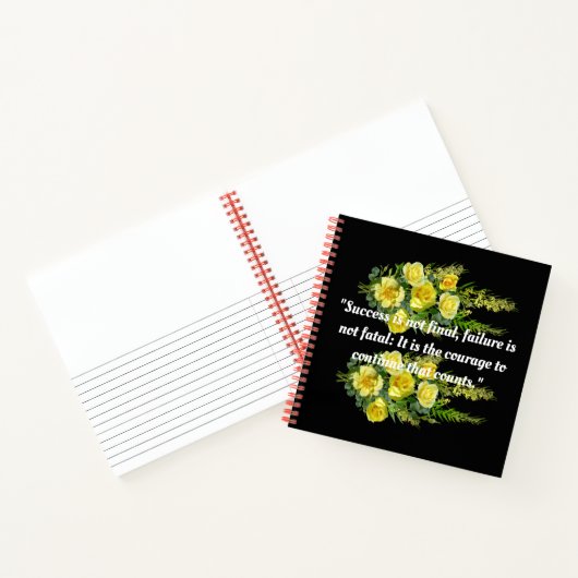 Carnet Citations de réussite Image personnalisée Texte Ca (Intérieur)