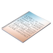 Carnet Citations Inspiration Blue Brown Ombre (Côté gauche)