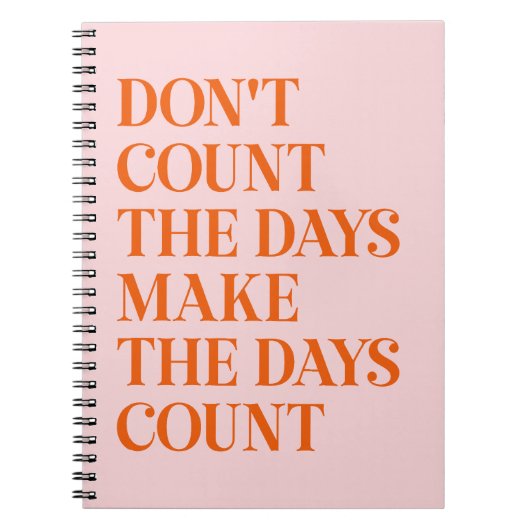 Carnet Citations Ne comptez pas les jours (Devant)