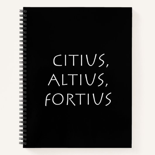 Carnet Citius altius fortius (Devant)