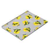 Carnet Citron chic design gris clair (Côté gauche)
