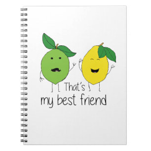 Carnet Citron et chaux Meilleurs amis BFF Lemon Art Besoi