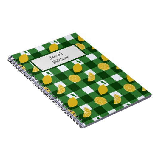 Carnet Citron et en vichy verte (Côté Droit)