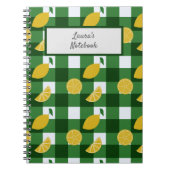 Carnet Citron et en vichy verte (Devant)