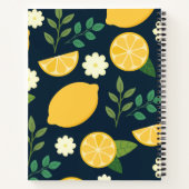 Carnet Citron et feuilles minimalistes (Dos)