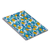 Carnet Citron fleuri : Aquarelle Florale Design. (Côté Droit)