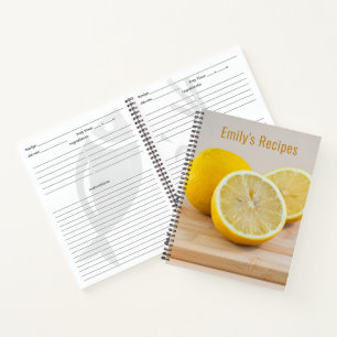 Carnet Citron Jaune Cuisine Photographie Recettes