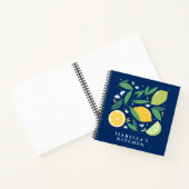 Carnet Citron Lime Fruit Bleu Cuisine personnalisée Recet (Intérieur)